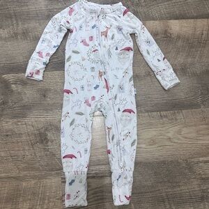 Festive White Baby One Piece Footie